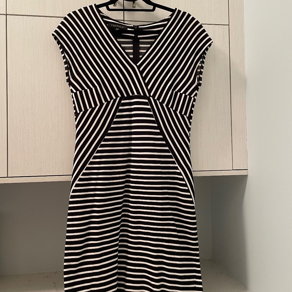 Black & White Stripe Periphery Dress